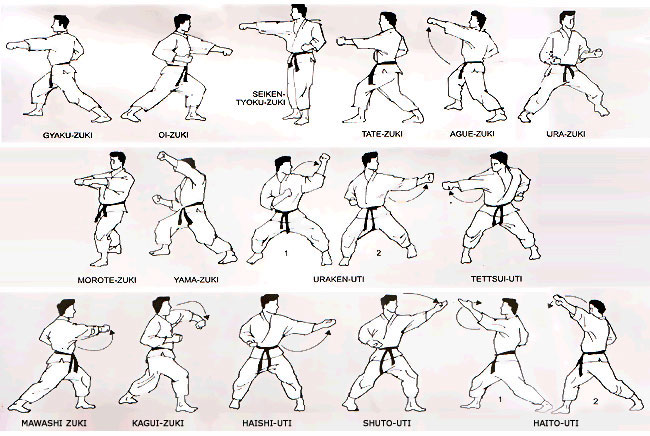 Técnicas de ataque do karatê com as mãos